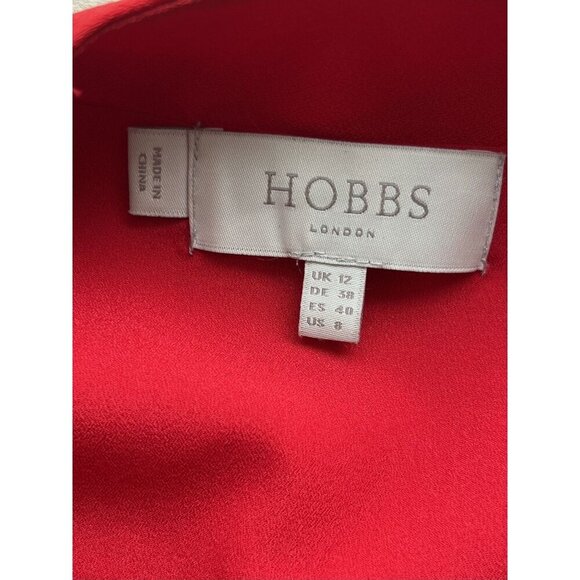 Hobbs London Andie Wrap Dress Red 8 New NWOT - Picture 8 of 10